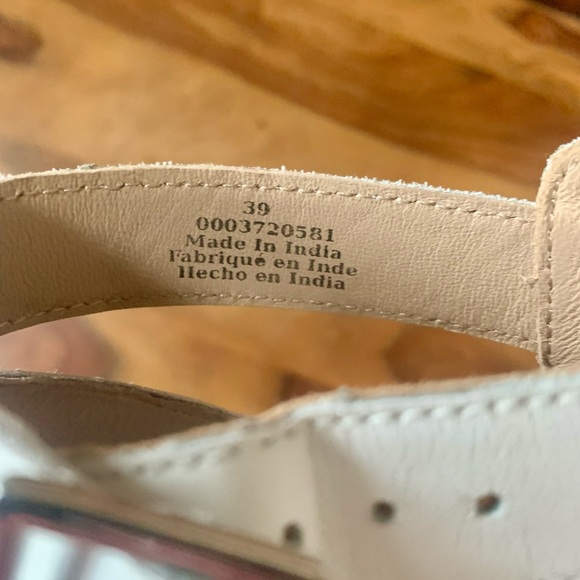 FREE PEOPLE Brady Buckle White Shoe Boot Block Heel - Picture 9 of 10